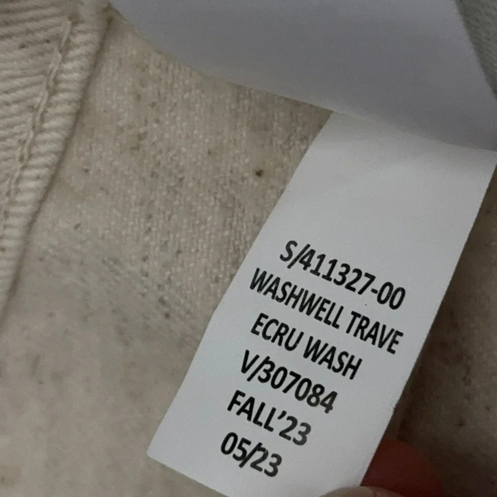 NEW Banana Republic Travel Jean Men 32x32 Ecru Slim Fit Tapered Stretch Speckled
